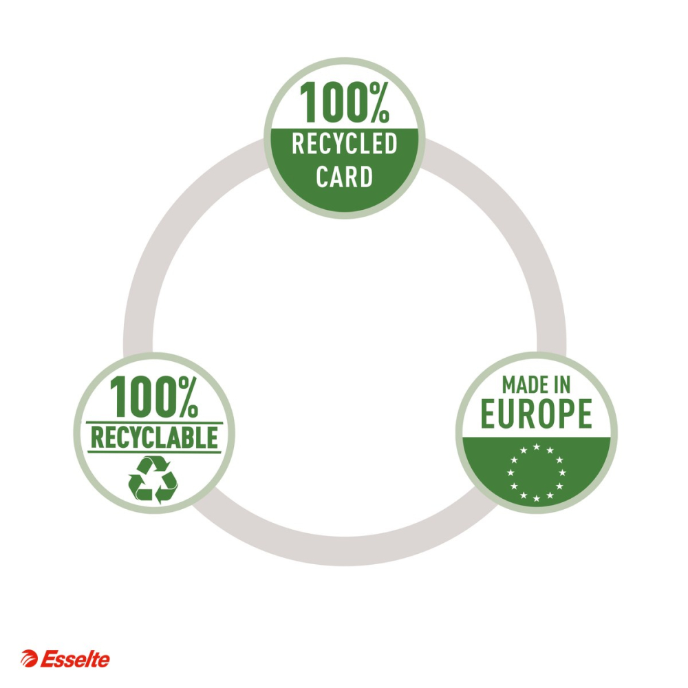 Biblioraft Esselte No.1 Power Recycled, carton, A4, 75 mm, capacitate 500 coli (80 g/mp), albastru [5]