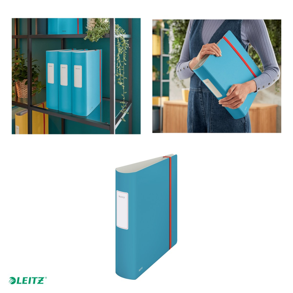 Biblioraft Leitz 180° Active Cosy, polyfoam, A4, 82 mm, capacitate 500 coli (80 g/mp), pentru arhivare, albastru Celest [4]