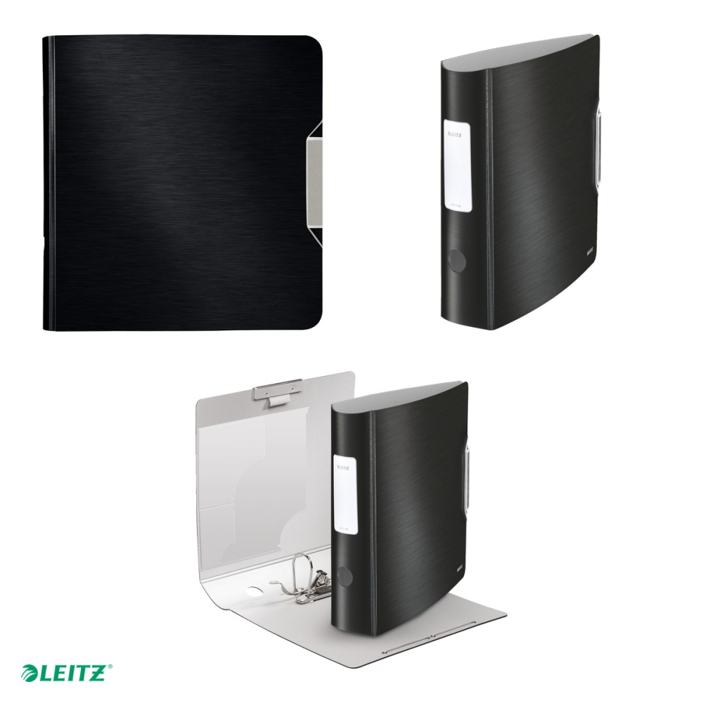 Biblioraft Leitz 180° Active Style, polyfoam, A4, 82 mm, pentru arhivare, negru Satin [4]