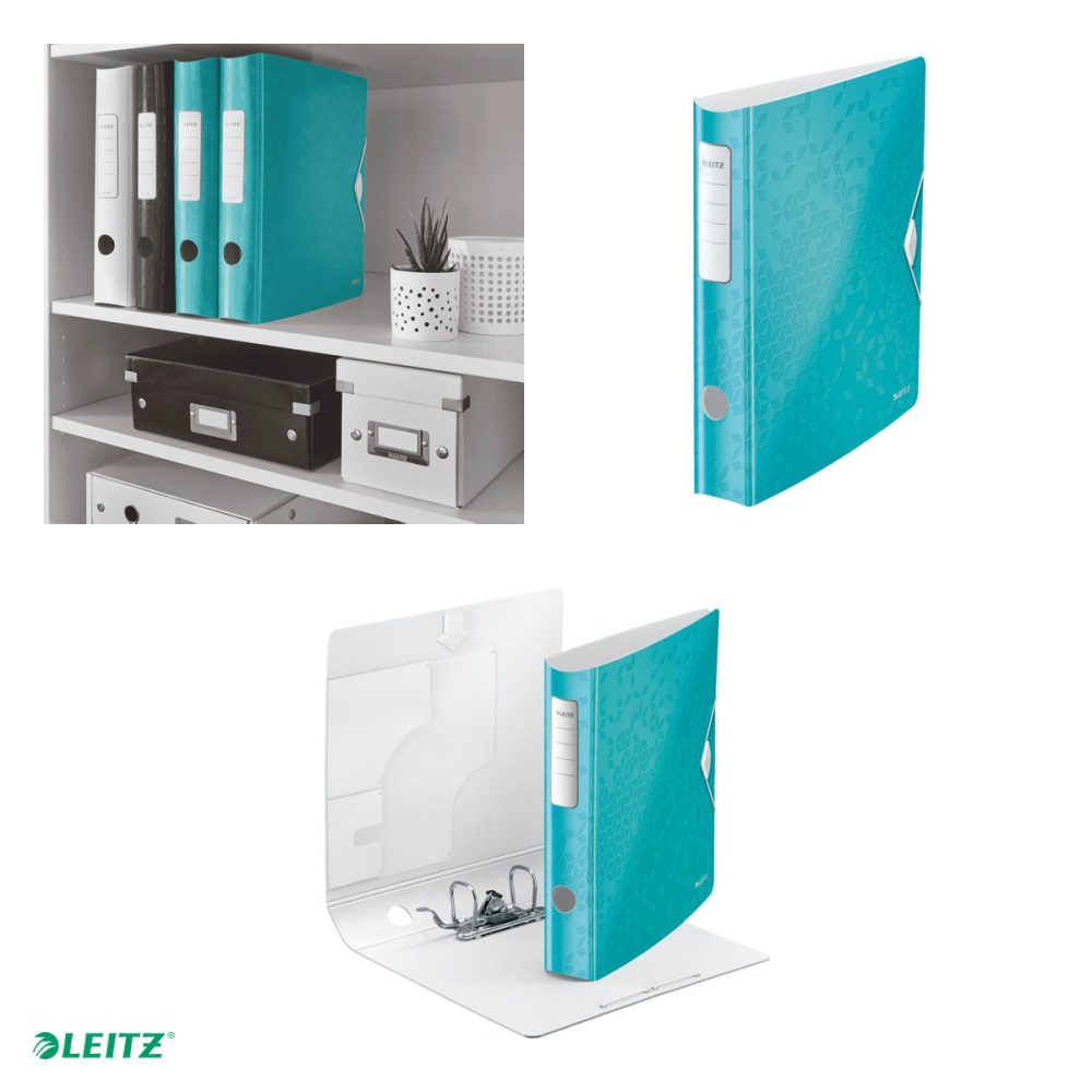 Biblioraft Leitz 180° Active WOW, polyfoam, A4, 65 mm, capacitate 350 coli (80 g/mp), pentru arhivare, turcoaz [4]