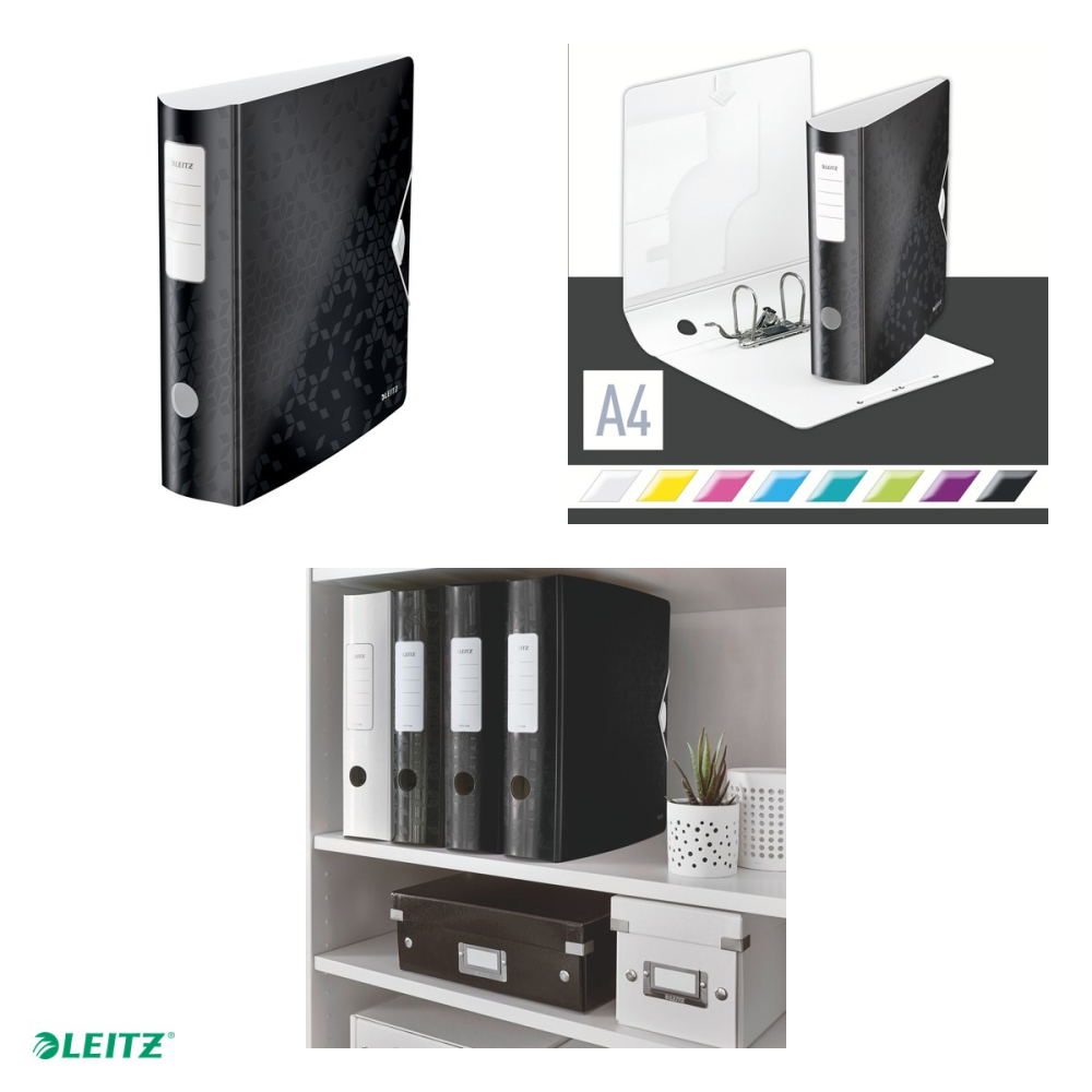 Biblioraft Leitz 180° Active WOW, polyfoam, A4, 82 mm, pentru arhivare, negru [4]