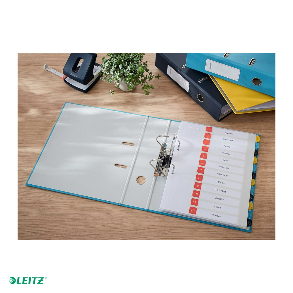 Biblioraft Leitz 180° Cosy, carton laminat, A4, 80 mm, capacitate 600 coli (80 g/mp), pentru arhivare, albastru Celest [6]