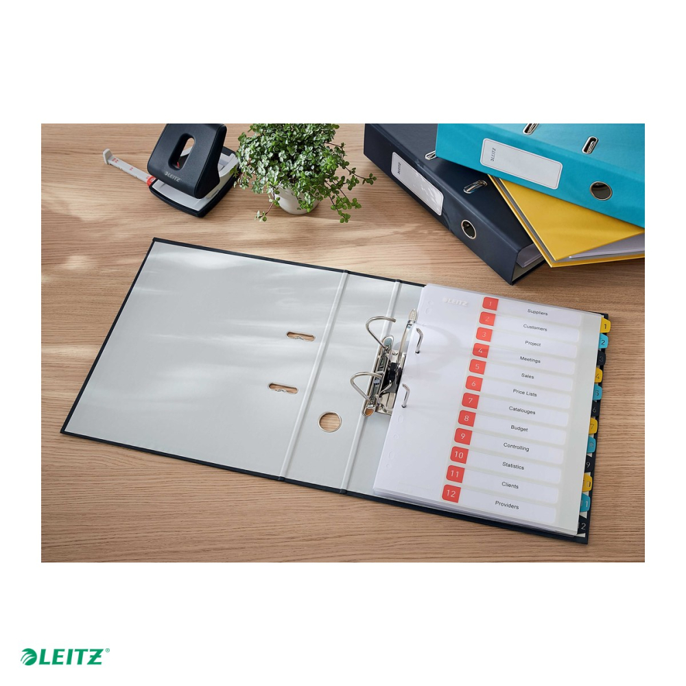 Biblioraft Leitz 180° Cosy, carton laminat, A4, 80 mm, capacitate 600 coli (80 g/mp), pentru arhivare, gri Antracit [6]