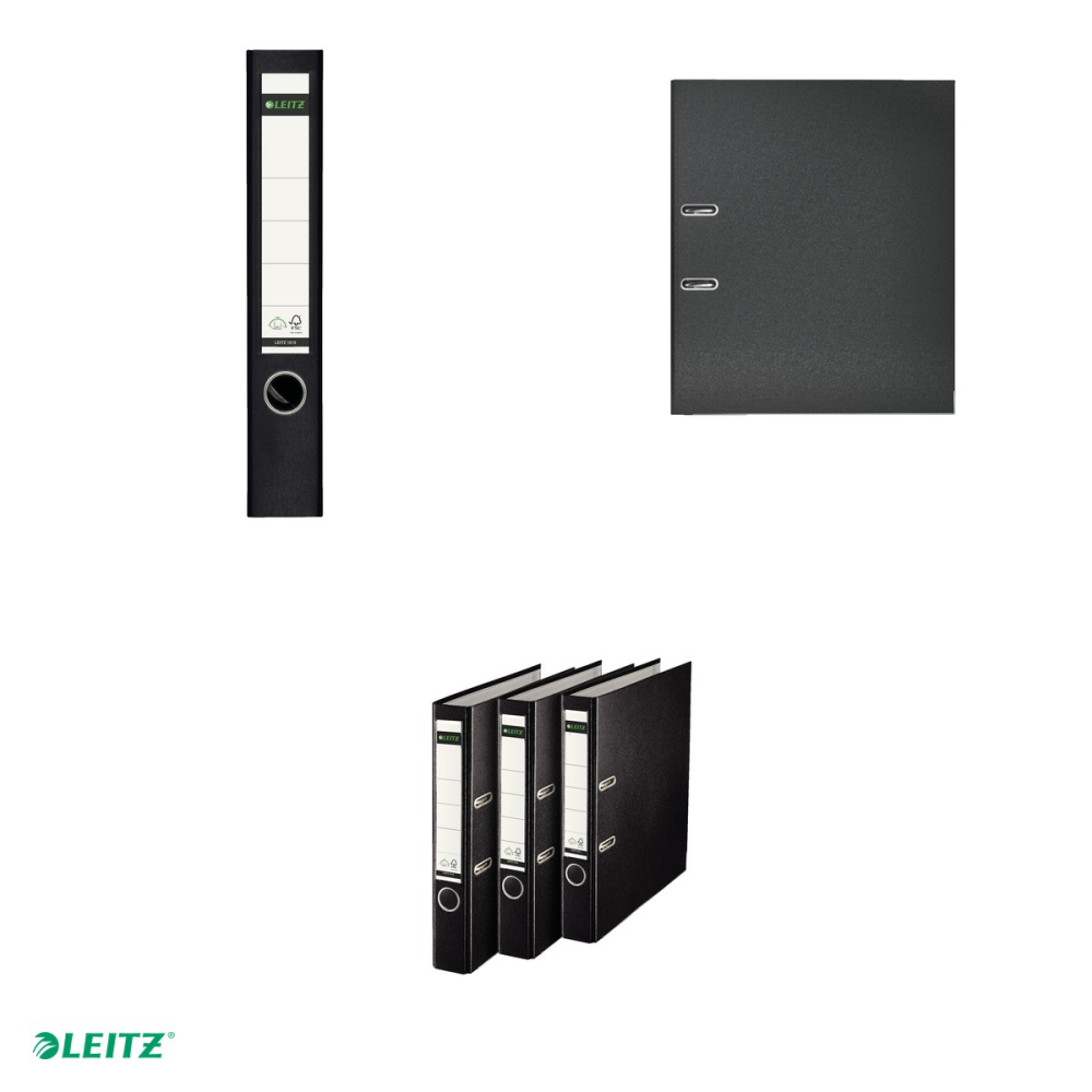 Biblioraft Leitz 180°, PP, A4, 52 mm, capacitate 350 coli (80 g/mp), pentru arhivare, negru [4]