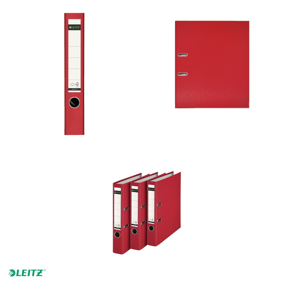Biblioraft Leitz 180°, PP, A4, 52 mm, capacitate 350 coli (80 g/mp), pentru arhivare, rosu [4]