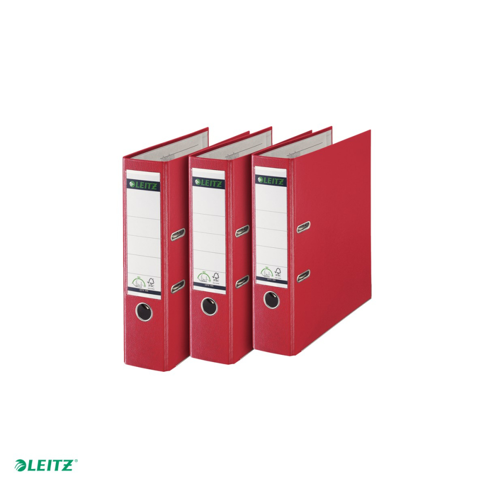 Biblioraft Leitz 180°, PP, A4, 80 mm, capacitate 600 coli (hartie de 80g), pentru arhivare, rosu [5]
