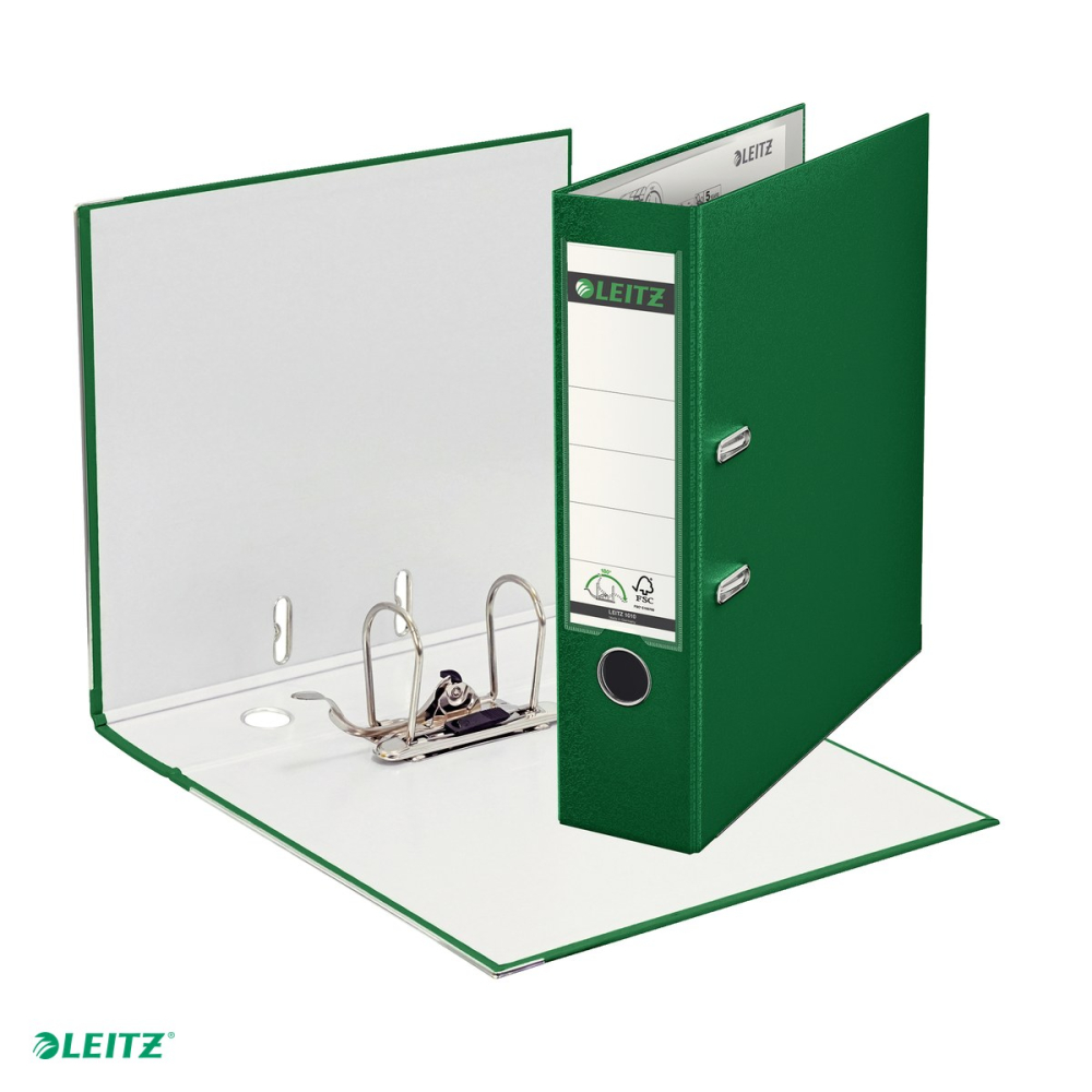 Biblioraft Leitz 180°, PP, A4, 80 mm, capacitate 600 coli (hartie de 80g), pentru arhivare, verde [4]
