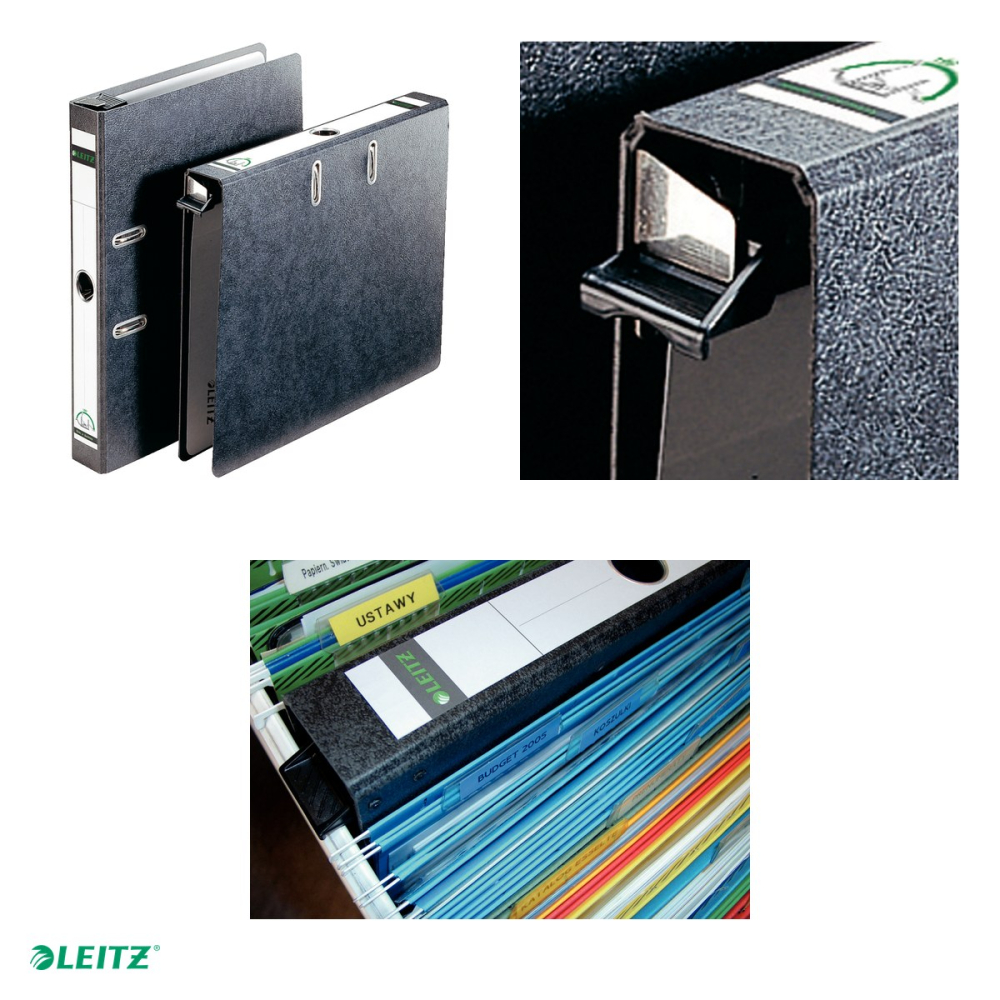 Biblioraft Leitz 180°, suspendabil, PP, A4, 50 mm, capacitate 350 de coli (80 g/mp), pentru arhivare, negru [5]