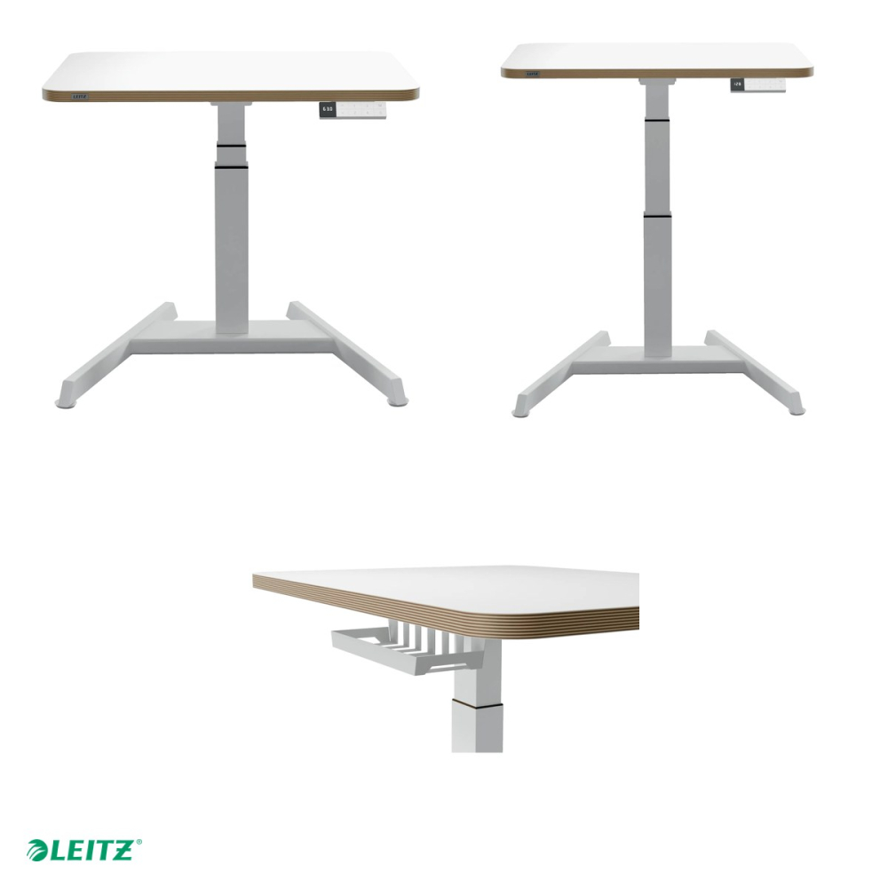 Birou ergonomic compact Leitz Ergo, reglabil electric pe inaltime, blat 80x60 cm [4]