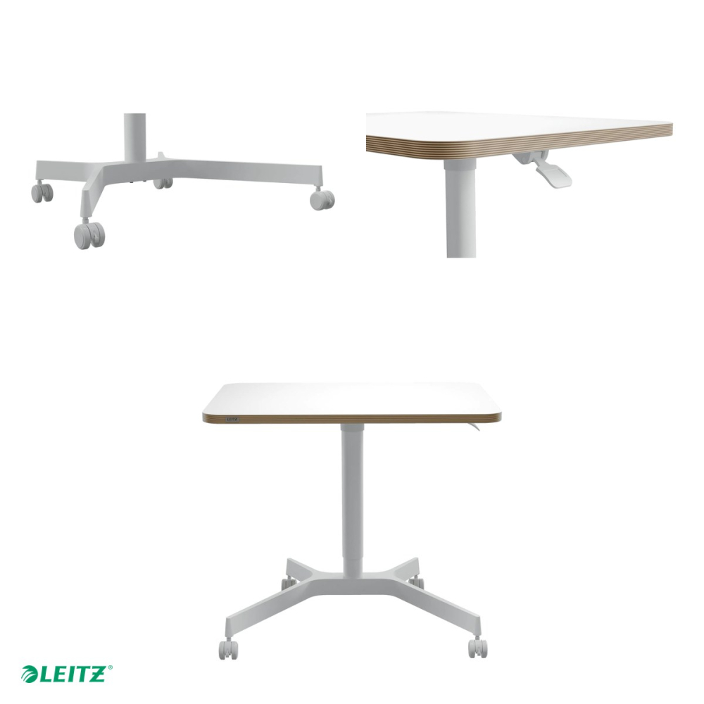 Birou ergonomic mobil Leitz Ergo, reglabil pneumatic pe inaltime 75-114 cm, blat 80x60 cm [4]