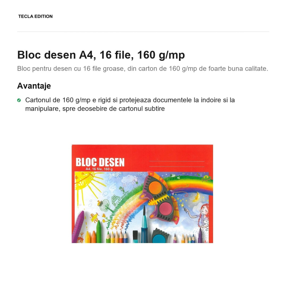 Bloc desen A4, 16 file, 160 g/mp [2]