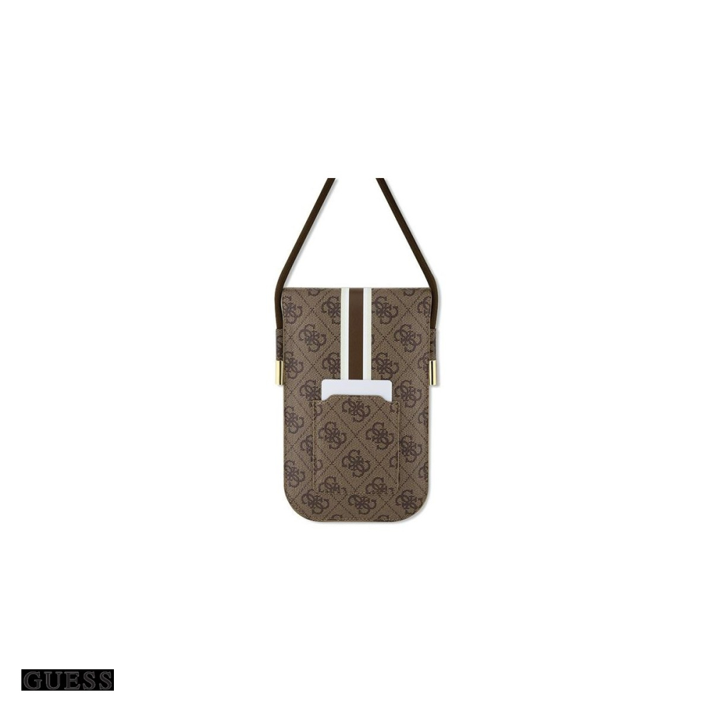 Borseta telefon cu portofel Guess 4G 19 x 12,5 x 2 cm, Maro [4]