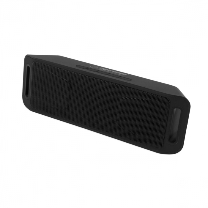 Boxa portabila Esperanza Folk, 2 x 3W, radio Fm, microfon, bluetooth, USB, microSD, intrare AUX jack 3.5mm, dimensiuni 202 x 64 mm, neagra [2]