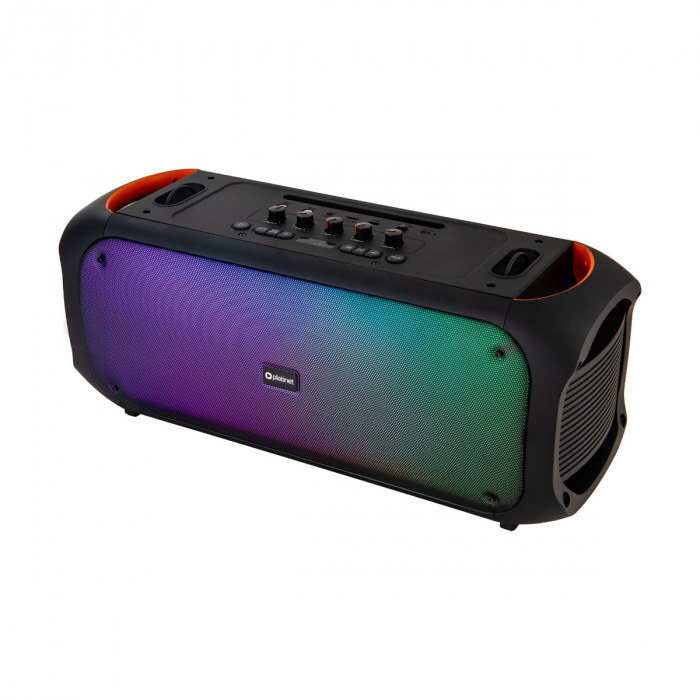 Boxa portabila Platinet Boombox Light Fusion RGB, 60W RMS, TWS, bluetooth 5.3, USB, FM, Aux, telecomanda, baterie 6000 mAh, neagra [2]
