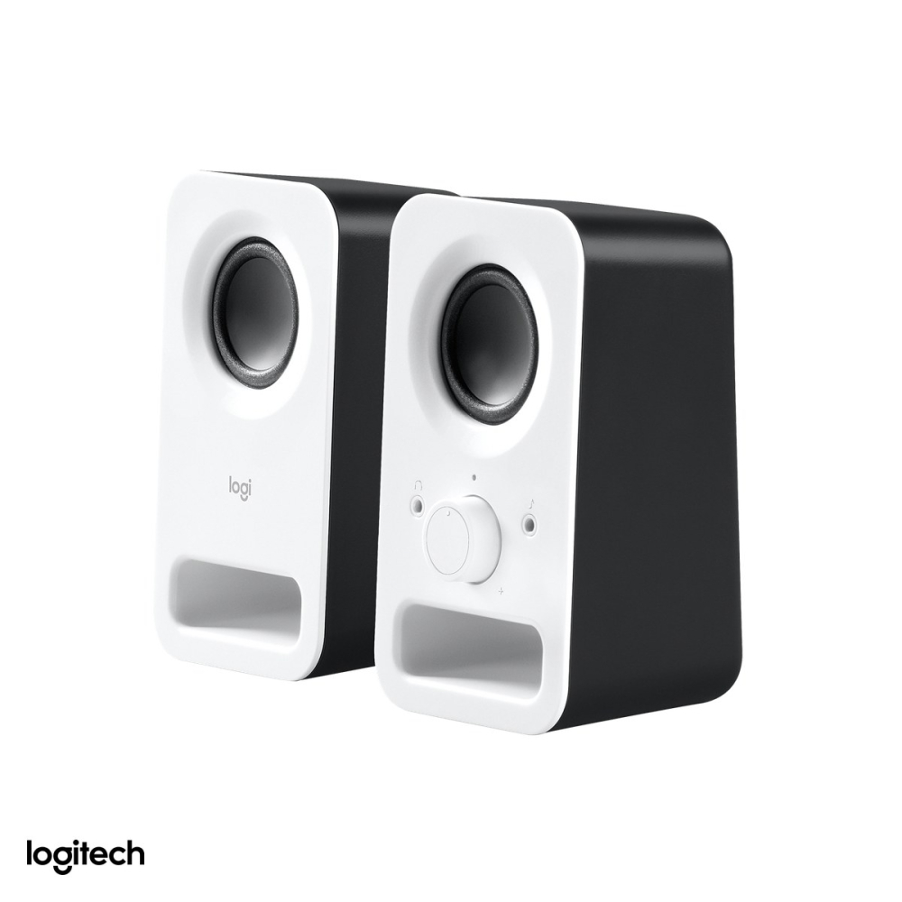 Boxe PC 2.0 Logitech Z150, intrare jack 3,5 mm, 3 W RMS, iesire pentru casti, alimentator inclus, alb, 980-000815 [4]