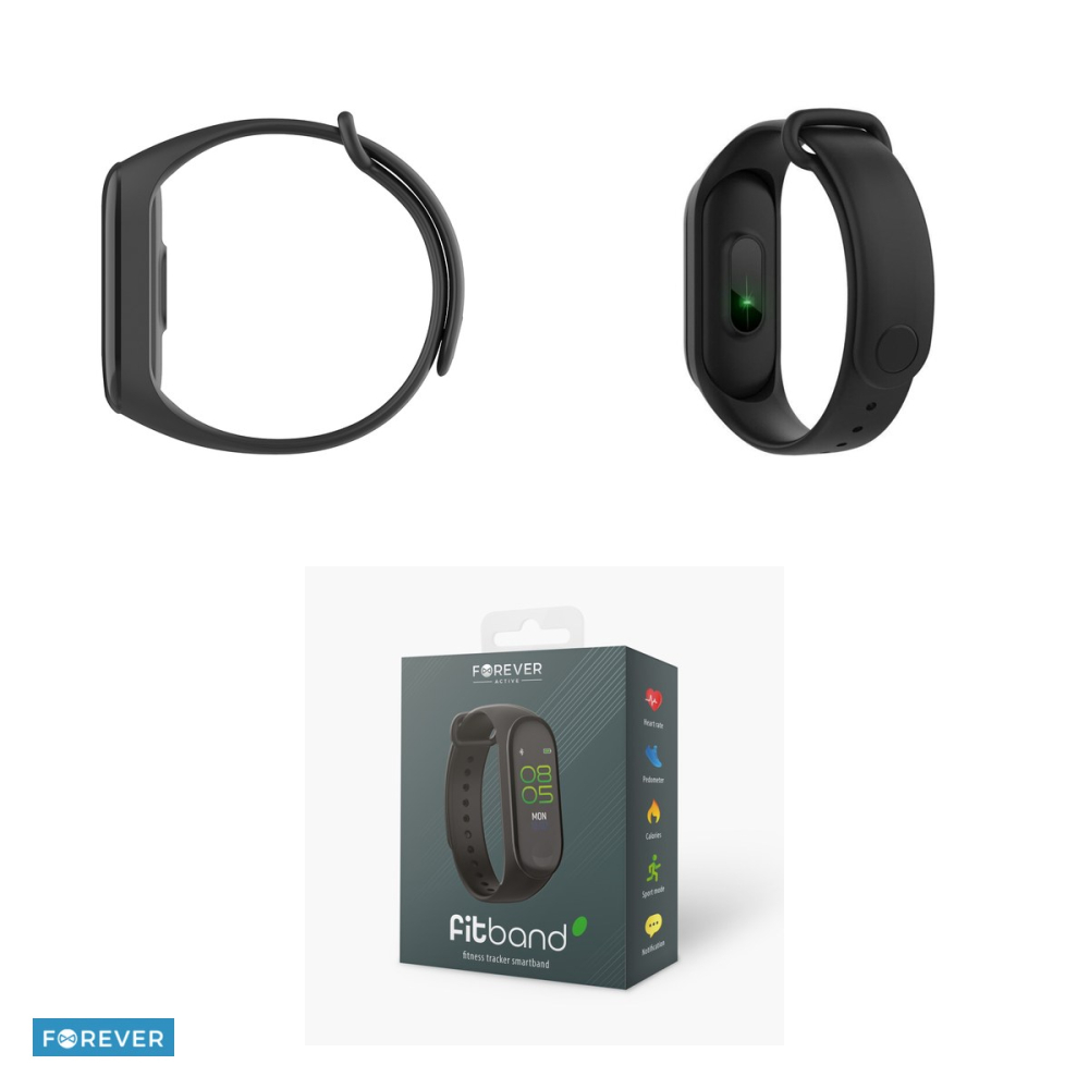 Bratara fitness Forever Fitband SB-50, IP65, 90 mAh, curea 245 mm, 80 x 160 px 0,96", Bluetooth, Negru [4]