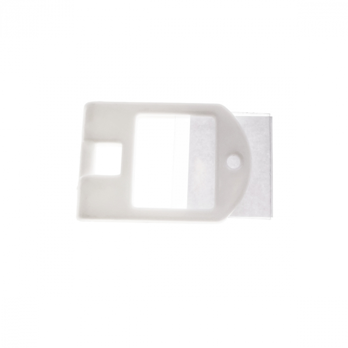 Breloc alb, 40 x 28 mm, cu eticheta de identificare si inel de prindere, Key Ring Tag, din plastic [3]