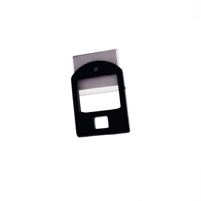Breloc negru, 40 x 28 mm, cu eticheta de identificare si inel de prindere, Key Ring Tag, din plastic [3]