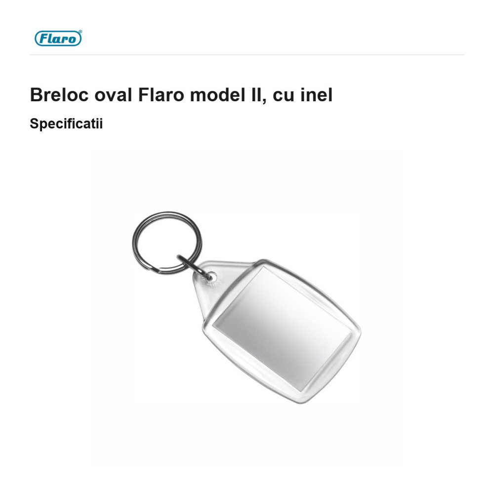 Breloc oval Flaro model II, cu inel [3]