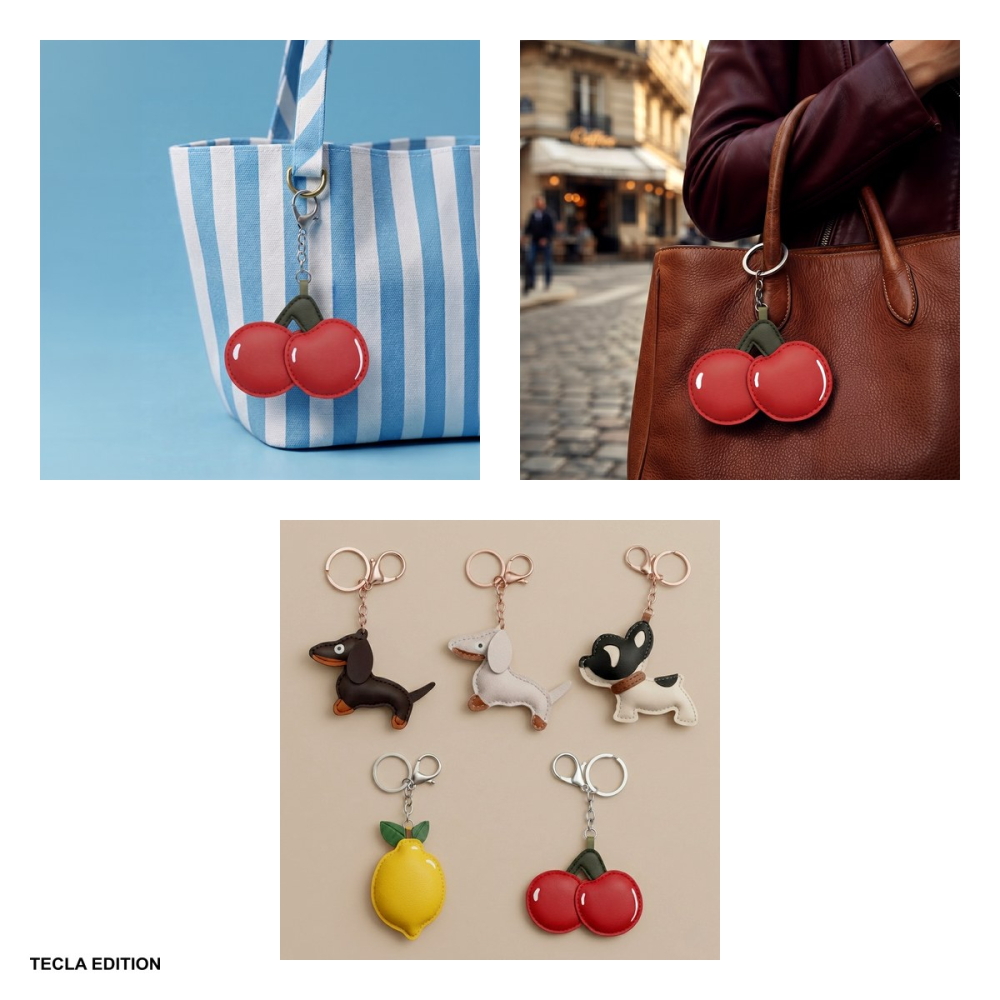 Breloc Universal cherry,  metalic, carabiniera pentru prindere, Rosu [4]