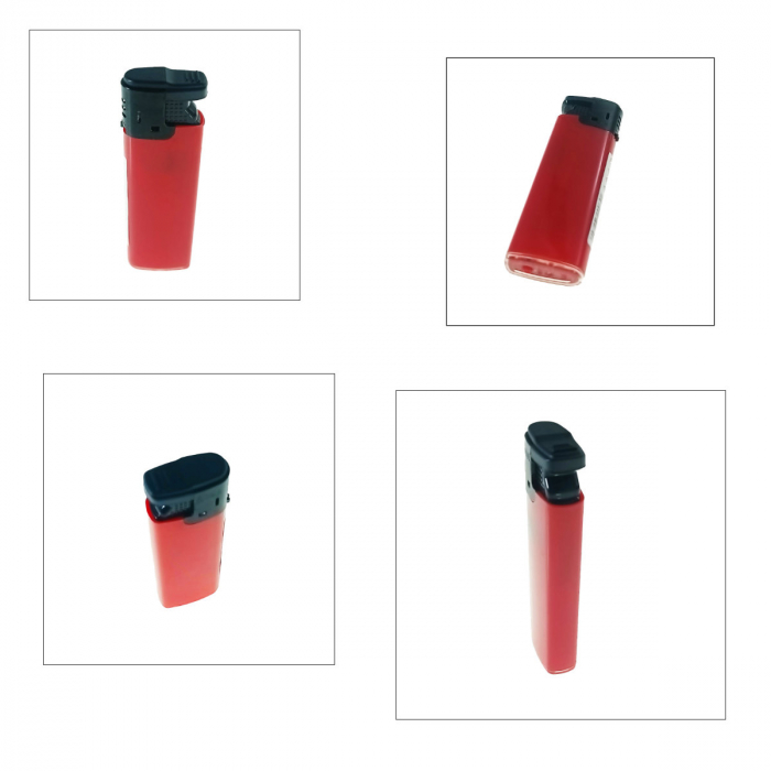 Bricheta antivant, de buzunar, BRFA00064 Red, 81 x 27 x 12 mm, flacara reglabila, rosie [3]