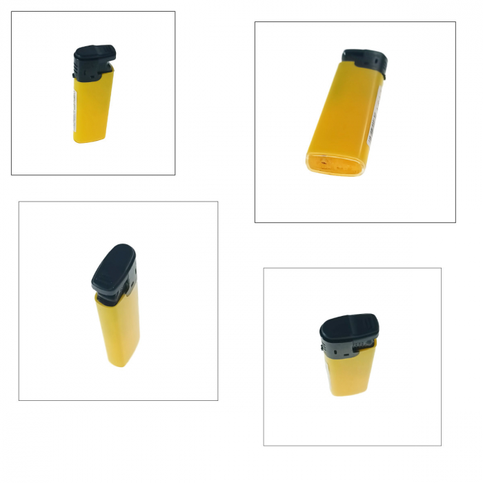 Bricheta antivant, de buzunar, BRFA00064 Yellow, 81 x 27 x 12 mm, flacara reglabila, galbena [4]