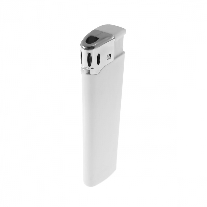 Bricheta clasica de buzunar, BRF00023 White, 83 x 27 x 13 mm, flacara reglabila, alba [2]