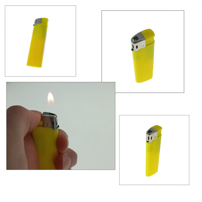 Bricheta clasica de buzunar, BRF00023 Yellow, 83 x 27 x 13 mm, flacara reglabila, galbena [3]