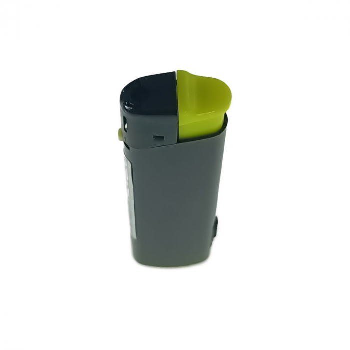 Bricheta cu LED, de buzunar, BRFL00051 Yellow, 81 x 25 x 10 mm, flacara reglabila, neagra cu galben [4]