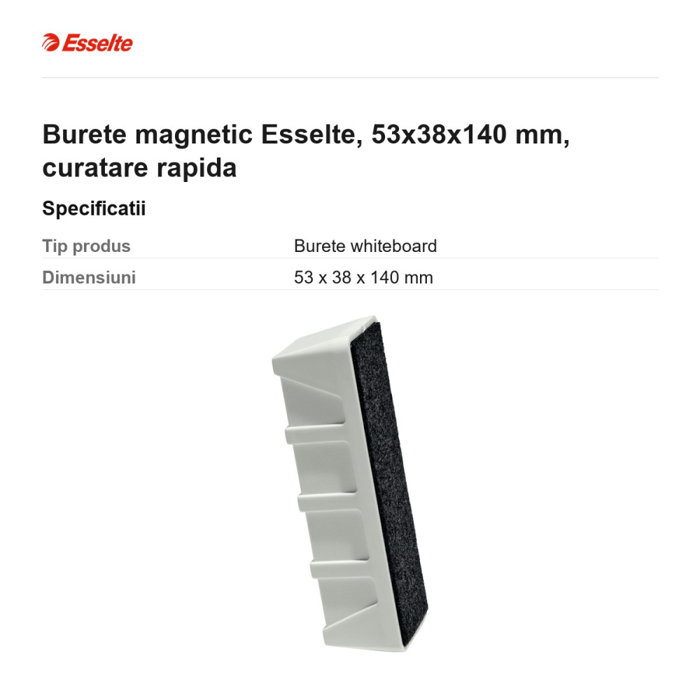 Burete magnetic Esselte, 53x38x140 mm, curatare rapida [3]