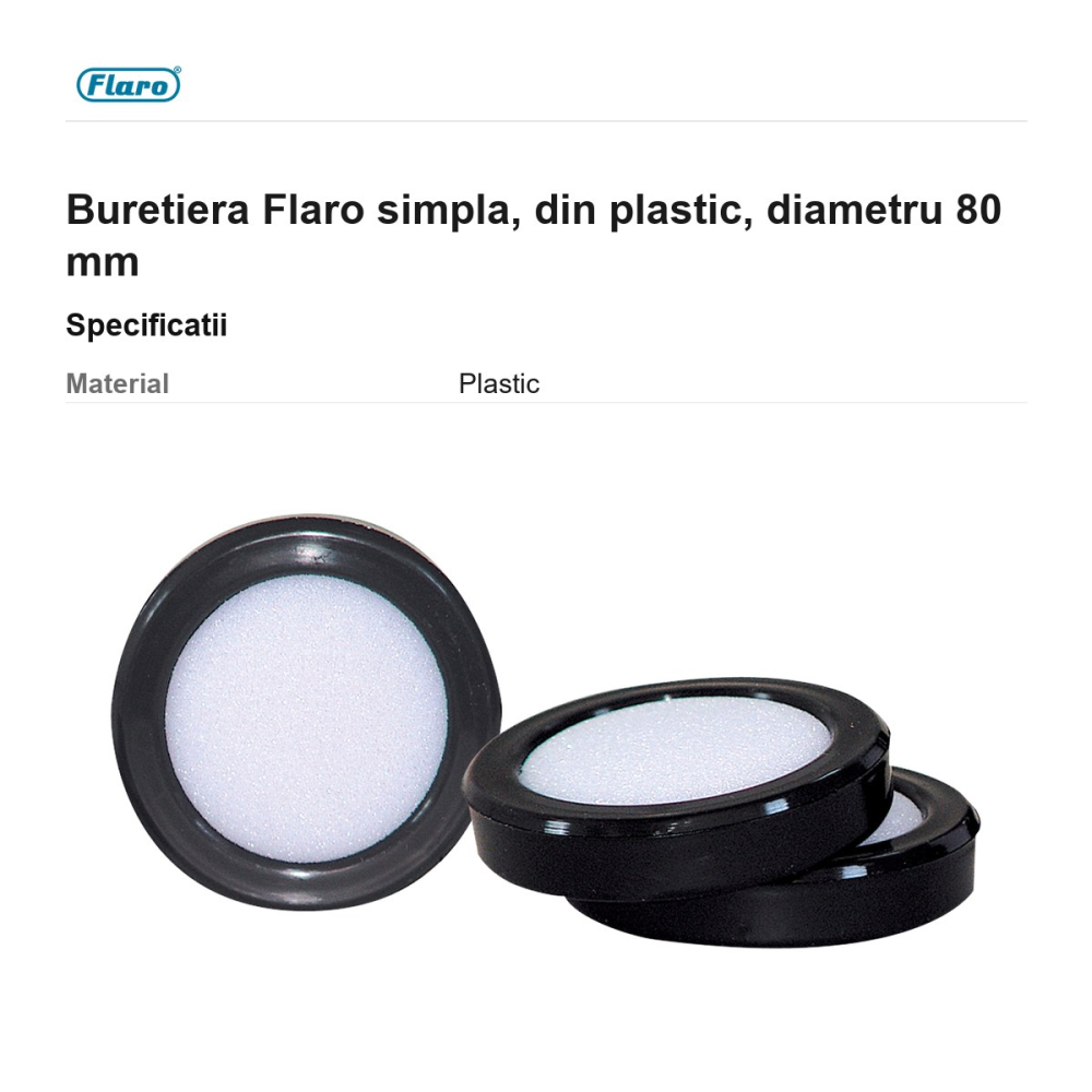 Buretiera Flaro simpla, din plastic, diametru 80 mm [3]