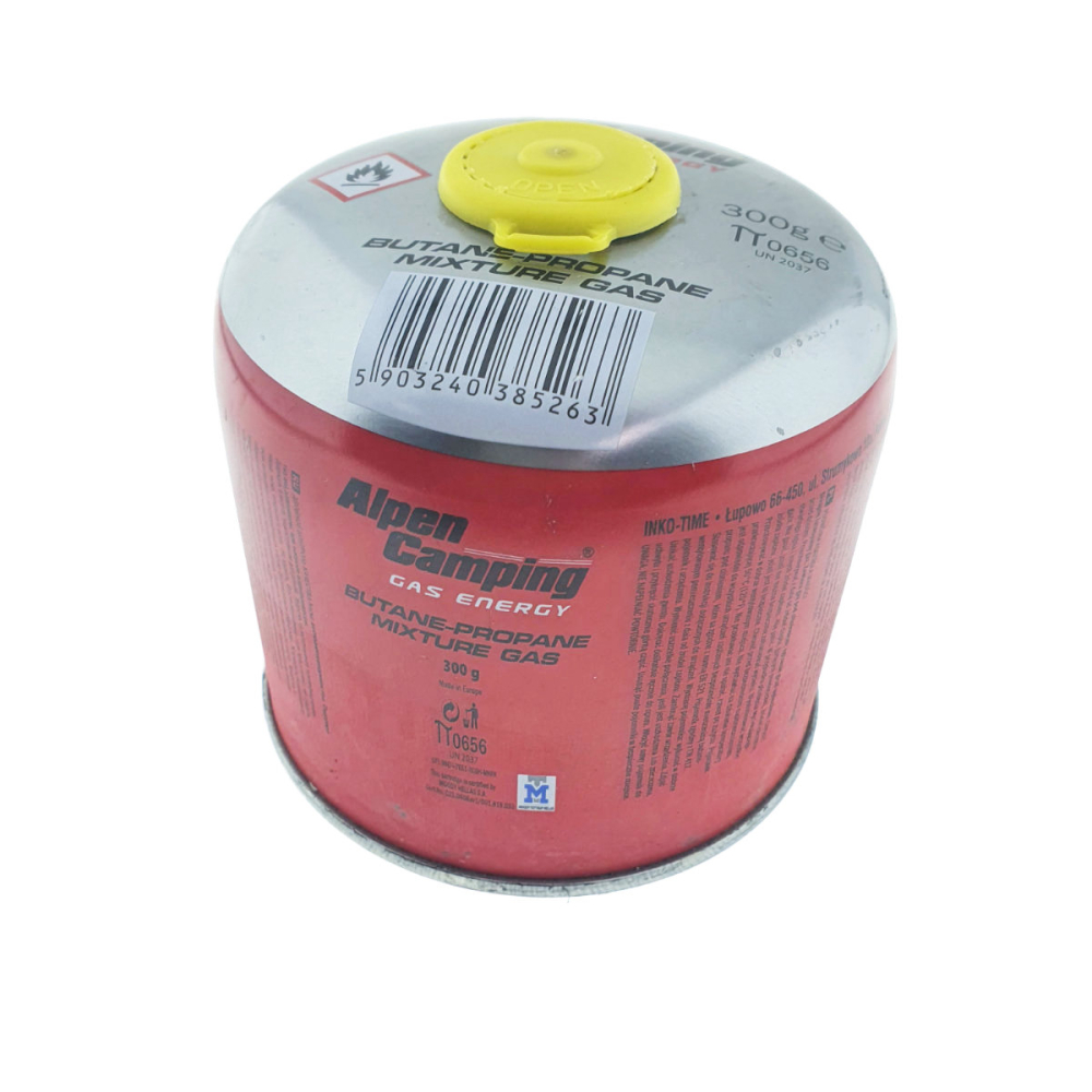 Butelie Gaz Camping Alpen 300 G cu Filet, pentru Incalzire si Gatit la Camping si Drumetii [1]