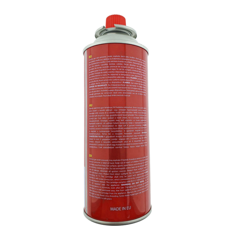 Butelie spray gaz Flamex 227 GR cu valva, pentru aragaz si cap arzator camping, 400 ml [3]