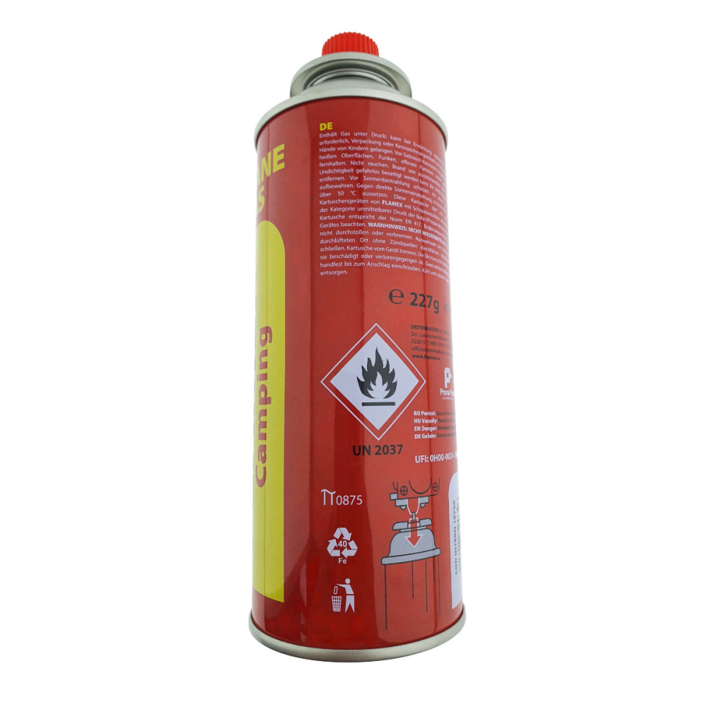 Butelie spray gaz Flamex 227 GR cu valva, pentru aragaz si cap arzator camping, 400 ml [5]