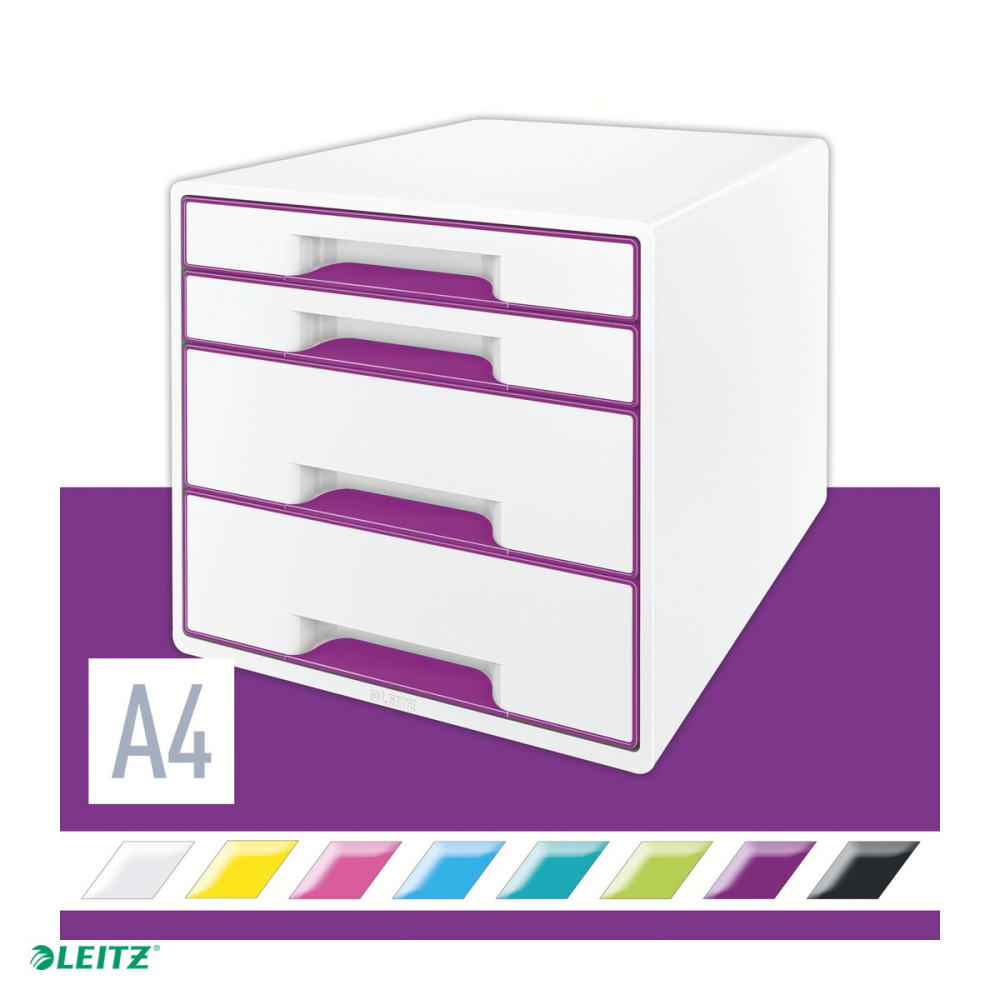 Cabinet cu sertare Leitz WOW, 4 sertare, mov [4]