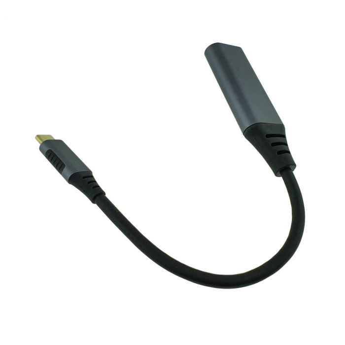Cablu adaptor, convertor video, USB tip C tata la DisplayPort mama, Cablexpert 12136, lungime 15cm, negru [4]