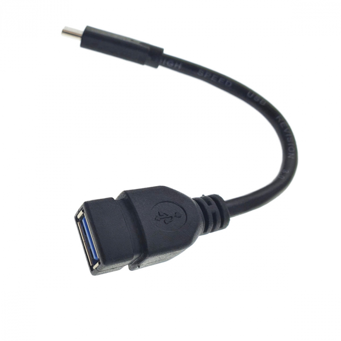 Cablu Adaptor OTG Gembird, USB 3.0 Type-C (T) la USB 3.0 (M), 20cm, Negru, A-OTG-CMAF3-01 [2]
