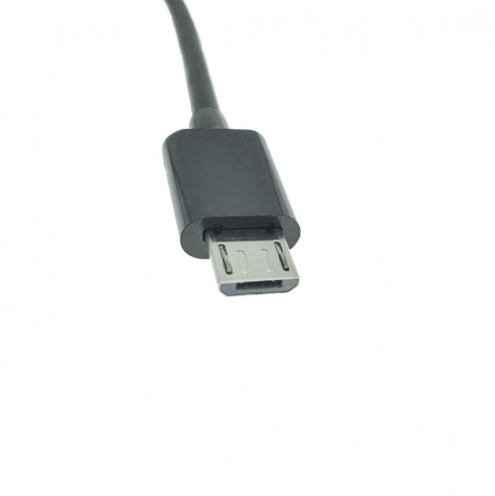 Cablu adaptor OTG USB 2.0 mama la microUSB tata, 12 cm, negru [4]