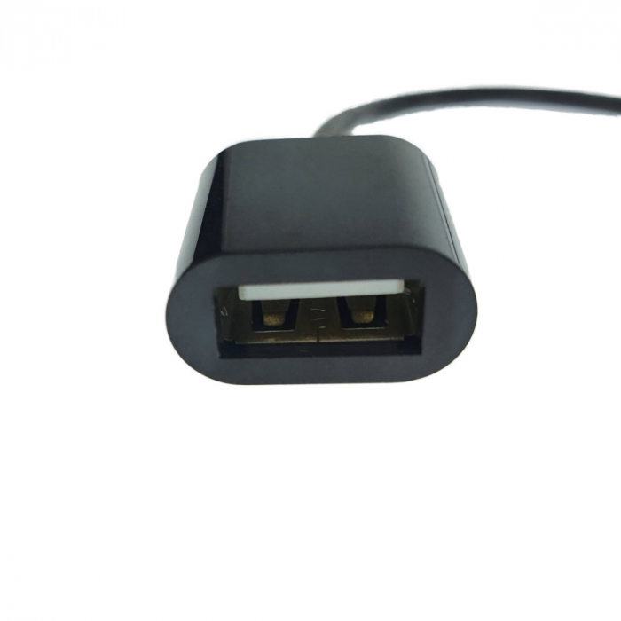 Cablu adaptor OTG USB 2.0 mama la microUSB tata, 12 cm, negru [5]