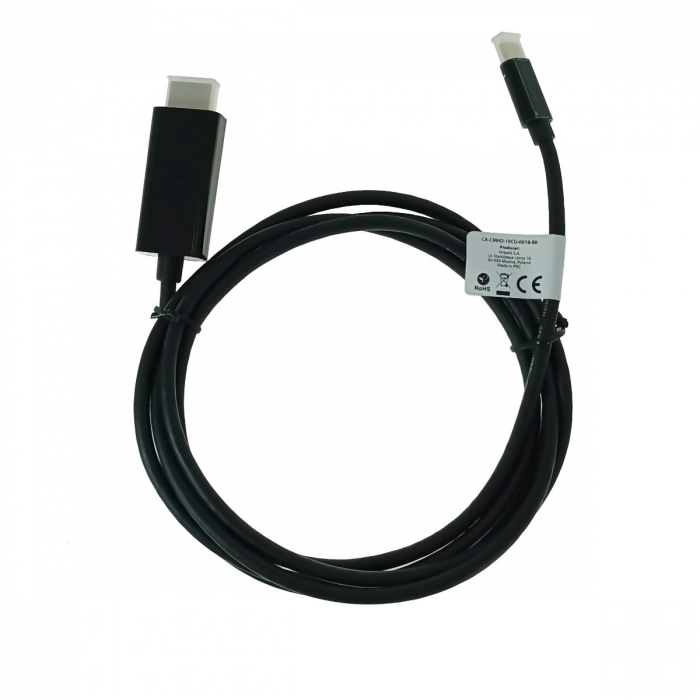 Cablu adaptor USB-C tata la HDMI tata, USB 3.2 gen.2, HDMI 2.0, Lanberg 43677, FHD-144Hz, 4K-60Hz, 18Gb/s, 180cm, negru [3]