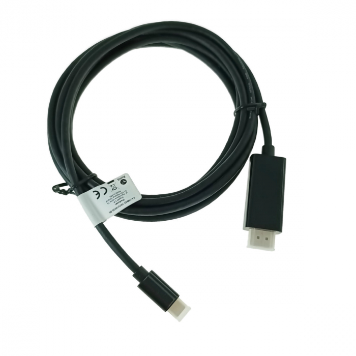 Cablu adaptor USB-C tata la HDMI tata, USB 3.2 gen.2, HDMI 2.0, Lanberg 43678, FHD-144Hz, 4K-60Hz, 18Gb/s, 300cm, negru [2]