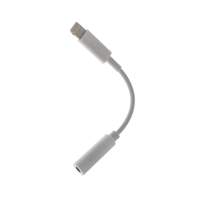 Cablu audio adaptor iPhone7, jack 3.5mm mama la Apple 8 pini Lightning tata, casti audio, alb [5]