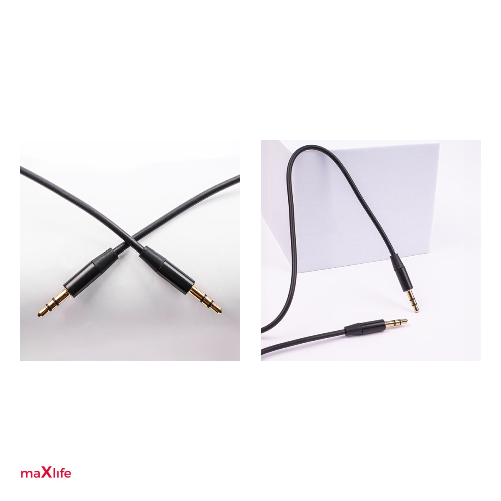 Cablu audio Maxlife jack 3.5 mm jack 3.5 mm 1 m, cablu 1m, Negru [5]