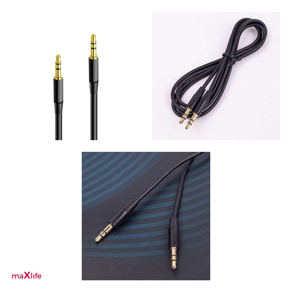 Cablu audio Maxlife jack 3.5 mm jack 3.5 mm 1 m, cablu 1m, Negru [4]