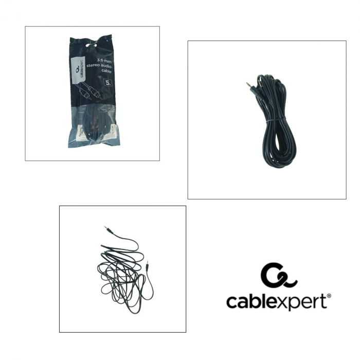 Cablu audio stereo, Cablexpert 02676, cu conector jack 3.5mm tata la jack 3.5mm tata, lungime 5m, negru [4]