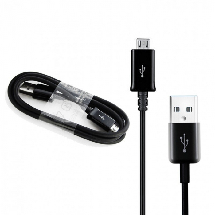 Cablu cu conectare USB tip A tata la microUSB tata, Samsung ECB-DU4EWE, lungime 1.5 m, bulk, negru [4]