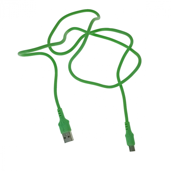 Cablu cu conectori USB-A tata la USB-C tata, 3A, lungime 100cm, CBL-56759-G, incarcare, transfer date, verde [1]