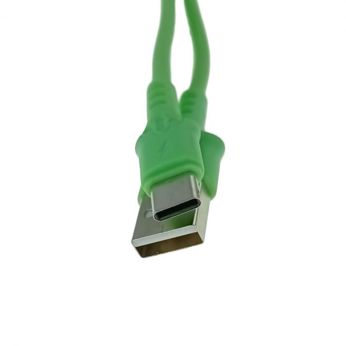 Cablu cu conectori USB-A tata la USB-C tata, 3A, lungime 100cm, CBL-56759-G, incarcare, transfer date, verde [4]