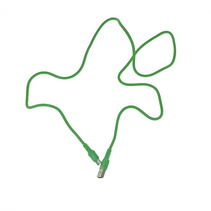Cablu cu conectori USB-A tata la USB-C tata, 3A, lungime 100cm, CBL-56759-G, incarcare, transfer date, verde [3]