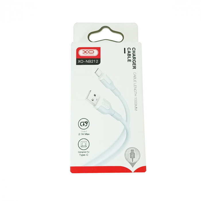 Cablu cu conectori USB-A tata la USB-C tata, XO NB212 82774, incarcare, transfer date, 2.1A, lungime 100cm, albastru [5]